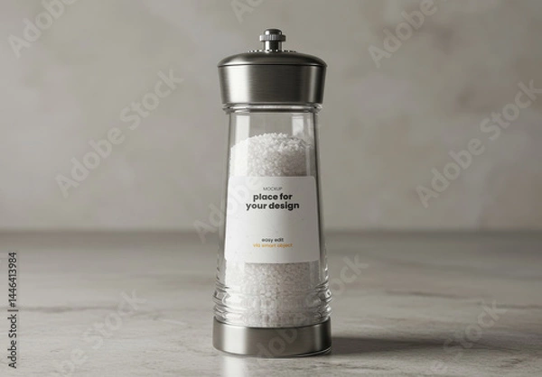 Obraz Salt Grinder Label Mockup