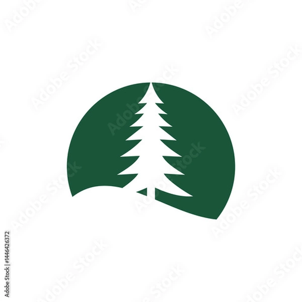 Obraz tree, illustration, nature, vector, design, symbol, forest, logotype, pine, wood, plant, pine tree, environment, abstract, christmas, logo, no people, sign, landscape, graphic, horizontal, label, silh