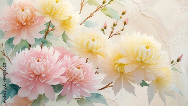 Obraz Soft pastel blossoms floating like a dream. Gentle colors and floral charm to brighten your life.