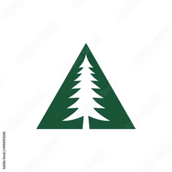 Fototapeta tree, illustration, nature, vector, design, symbol, forest, logotype, pine, wood, plant, pine tree, environment, abstract, christmas, logo, no people, sign, landscape, graphic, horizontal, label, silh
