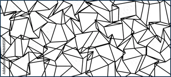 Fototapeta Complex Line Network, Abstract polygonal art showcasing interconnected lines and dynamic