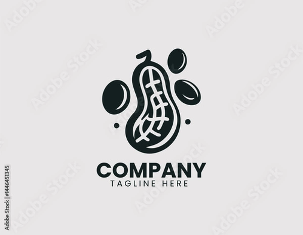 Obraz Peanut Vector Logo Design, Groundnut Vector Logo
