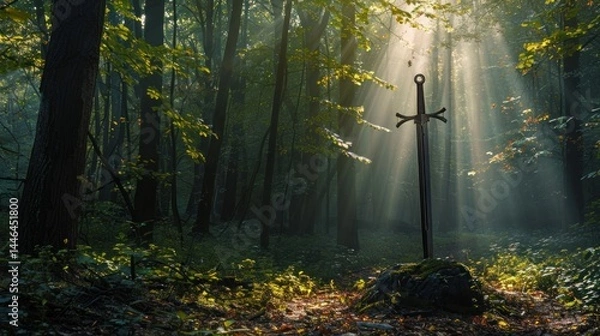 Obraz Mystical Sword in the Forest