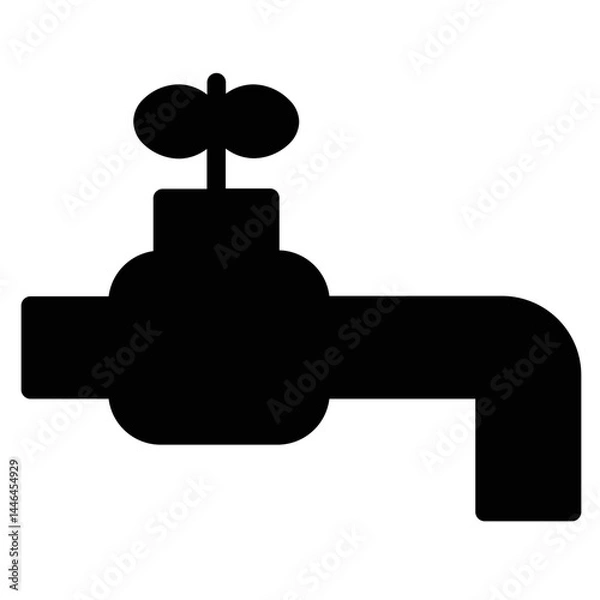 Obraz Tap Faucet Water Glyph Icon