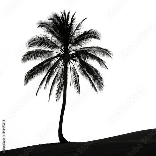 Fototapeta palm tree silhouette