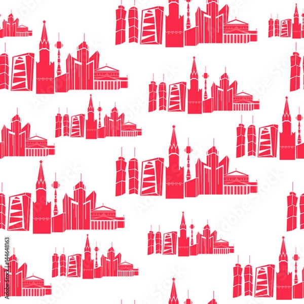 Obraz Moscow vector seamless pattern