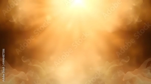 Obraz Golden light abstract background. Soft, hazy glow with warm, amber tones. Ideal for design projects requiring a luxurious, elegant feel.