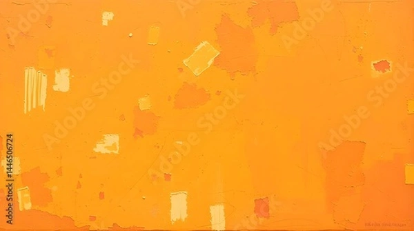 Obraz Abstract orange textured art painting.  Vibrant warm hues and dynamic brushstrokes create a modern, energetic composition. Perfect for backgrounds and design projects.