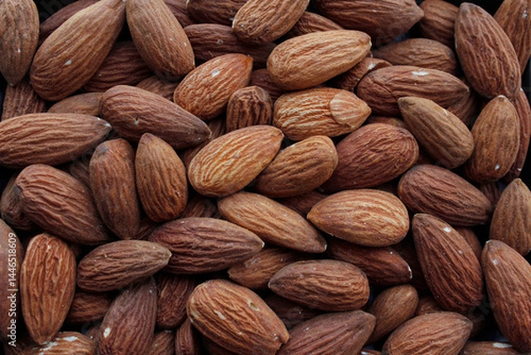 Obraz nuts almonds close up background

