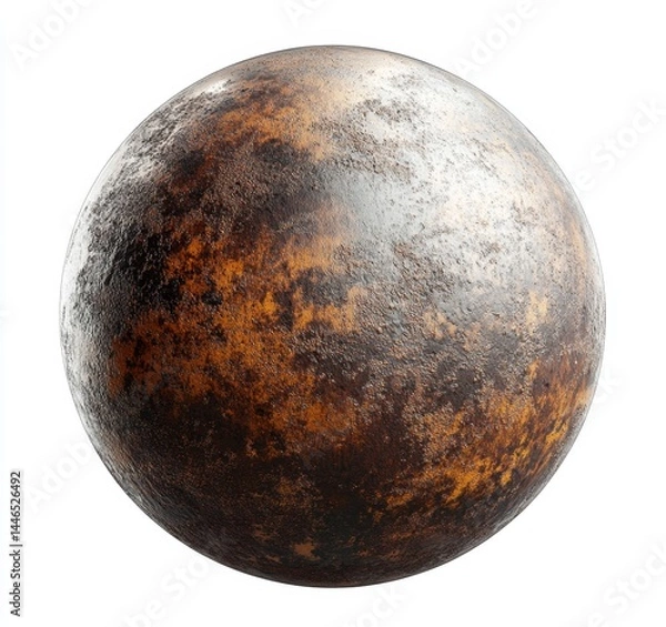 Fototapeta Rusted metallic sphere