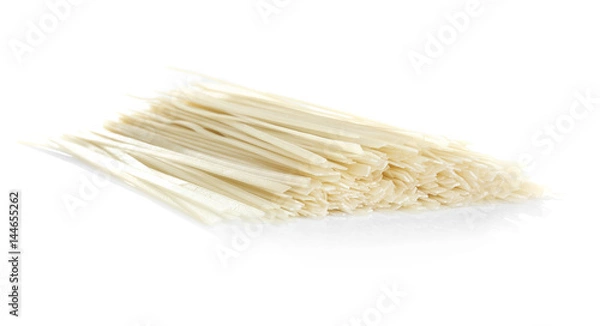 Fototapeta Rice noodles on white background