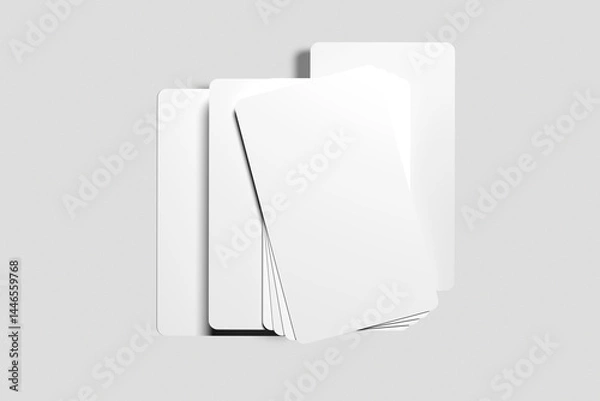 Fototapeta A Blank tarot card mock-up with a grey background, Vintage celestial mystical background for astrology, divination, tarot.