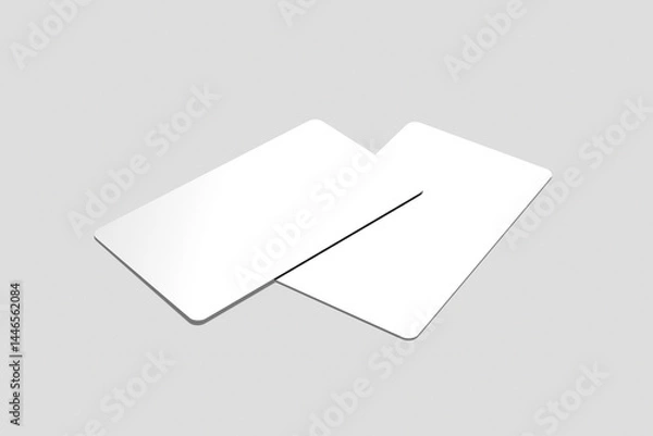 Fototapeta A Blank tarot card mock-up with a grey background, Vintage celestial mystical background for astrology, divination, tarot.