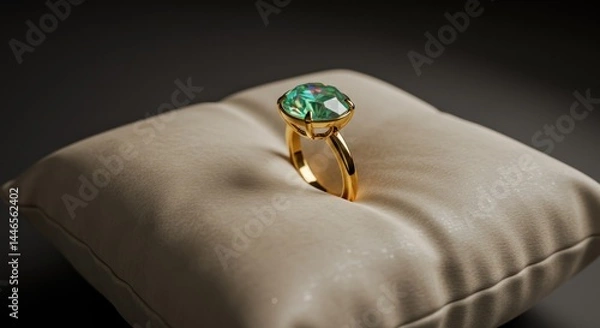 Obraz Luxury Ring on a Pillow - Illustration