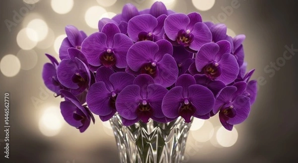 Obraz Purple Orchids in a Vase Photo