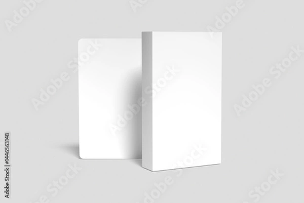 Fototapeta A Blank tarot card mock-up with a grey background, Vintage celestial mystical background for astrology, divination, tarot.