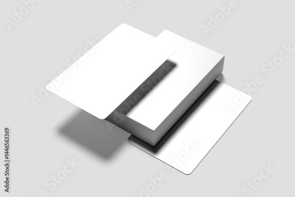 Fototapeta A Blank tarot card mock-up with a grey background, Vintage celestial mystical background for astrology, divination, tarot.