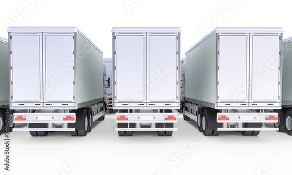 Obraz Cargo Delivery Trucks (Rear View)
