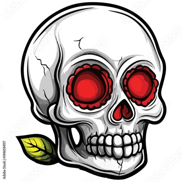 Fototapeta classic day of the dead skull, sugar skull
