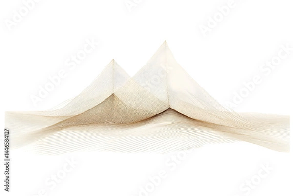 Fototapeta 3D Abstract Snowy Mountain Illustration Background