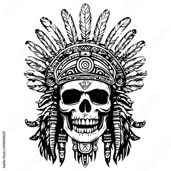 Fototapeta classic day of the dead skull, sugar skull