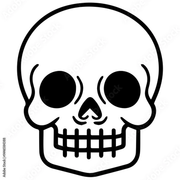 Fototapeta classic day of the dead skull, sugar skull