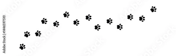 Fototapeta Paw icon collection. Paw Print vector icon stock illustration
