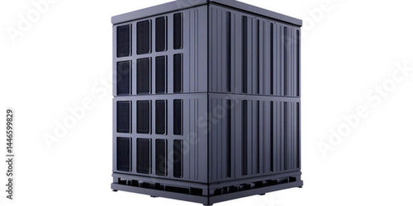 Obraz 3D Gray Cube Illustration With Transparent Background