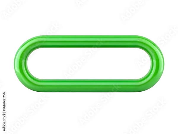 Fototapeta 3D Green Oval Illustration - Isolated Background