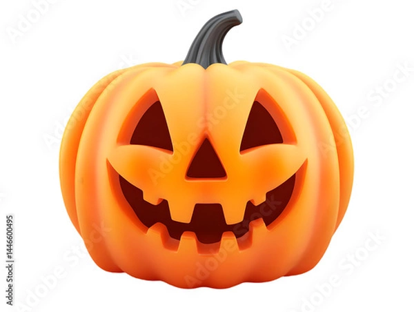 Fototapeta 3D Halloween Orange Pumpkin Illustration Background Image
