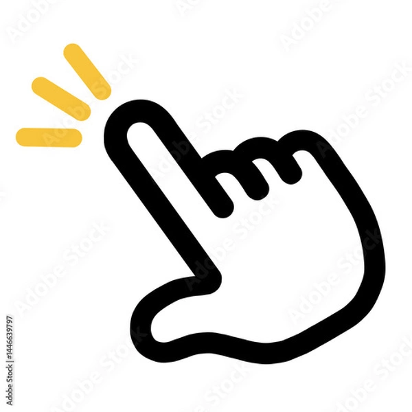 Obraz 指さし　アイコン　記号　、