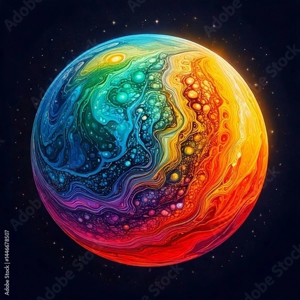 Obraz カラフルプラネット