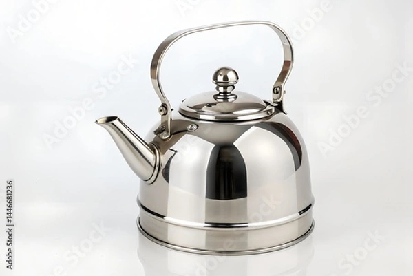Fototapeta  tea kettle on white background.