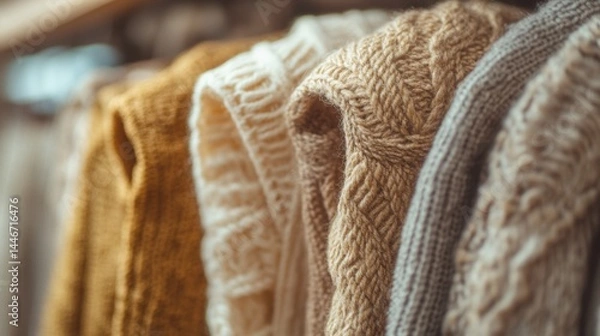 Obraz Close-up of a sustainable fashion brand using organic materials, macro shot, in a product display