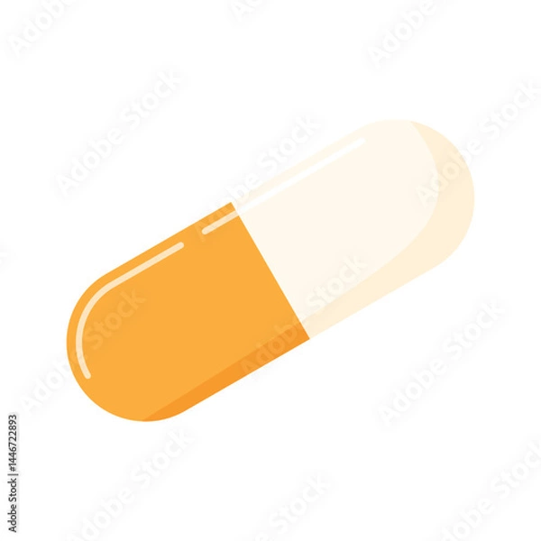 Obraz capsule pill drug for healthcare and medical element vector illustration