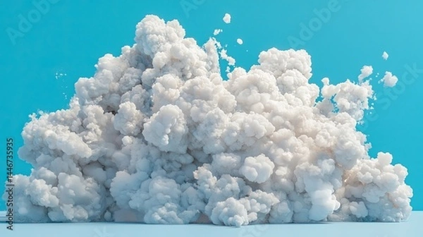 Fototapeta White Cloud Formation on Blue Background