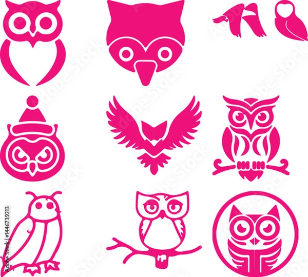 Fototapeta  Owl  bundil simple icon. Vector ICON all icon Viktor 