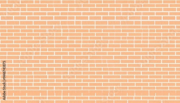 Fototapeta シンプルなイラスト風レンガの壁の壁紙