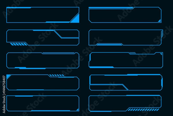 Fototapeta Abstract frame future technology interface hud design element