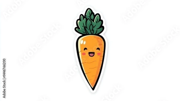 Fototapeta Happy Cartoon Carrot Design