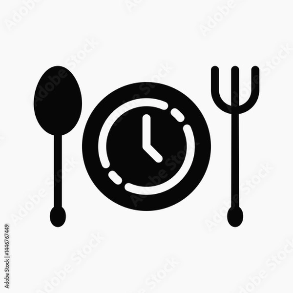 Obraz Design Illustration graphic of breaking fast time icon with glyph style. Suitable for UI, mobile design, web design, etc.