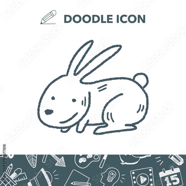 Fototapeta Doodle Rabbit