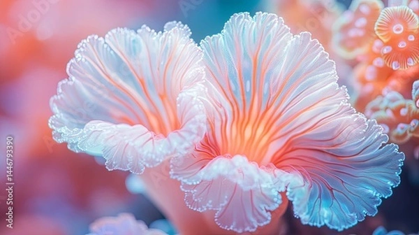 Obraz Delicate, coral-like organisms in a soft, pastel palette.