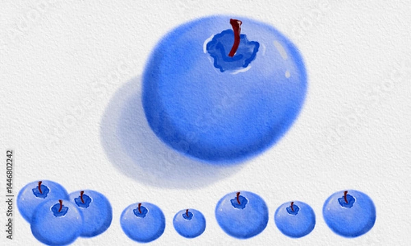 Obraz blueberry on white background