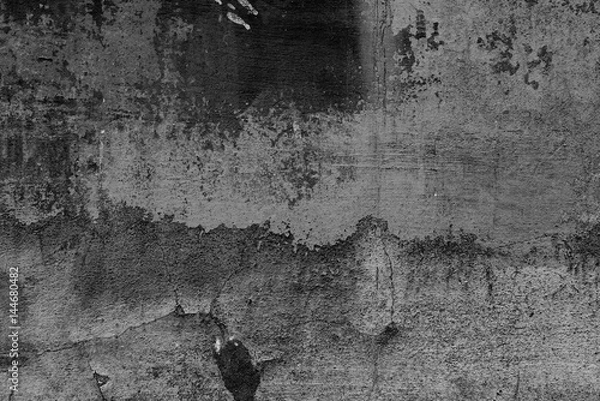 Fototapeta Wall fragment with scratches and cracks