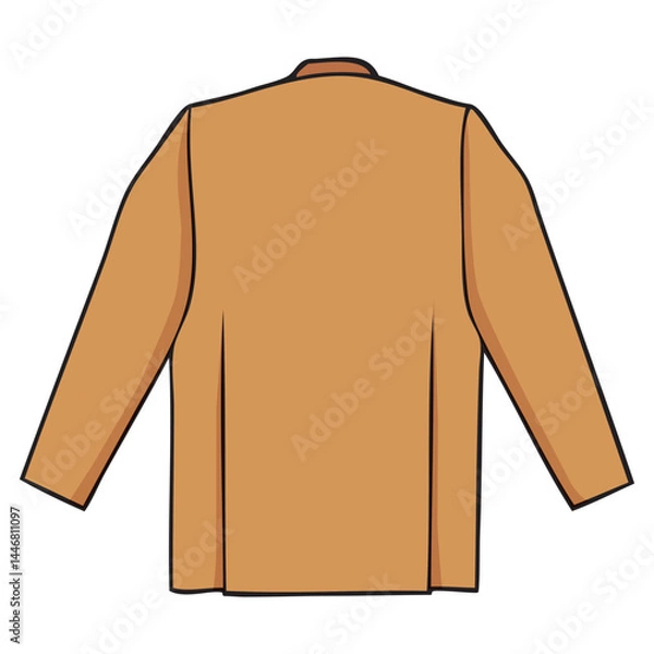 Obraz double breasted jacket back vector illustration