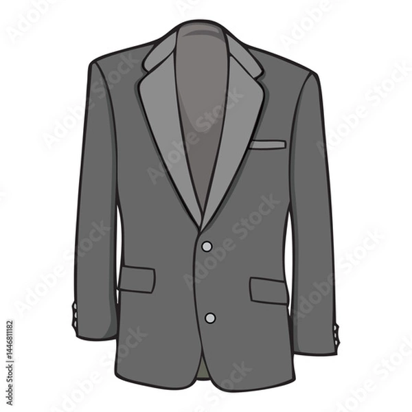 Obraz single breasted jacket vector illustration