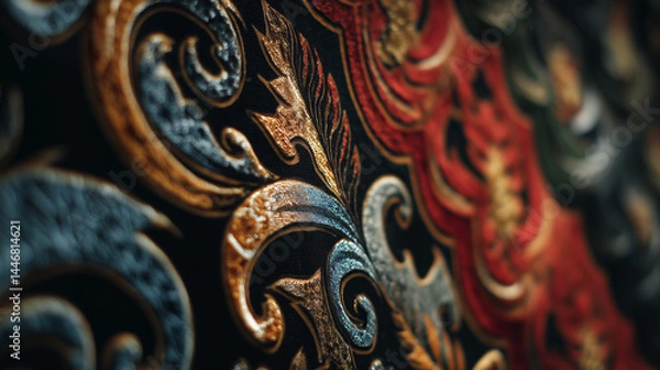 Fototapeta Full Frame Shot Of Traditional Patterned Batik Parang