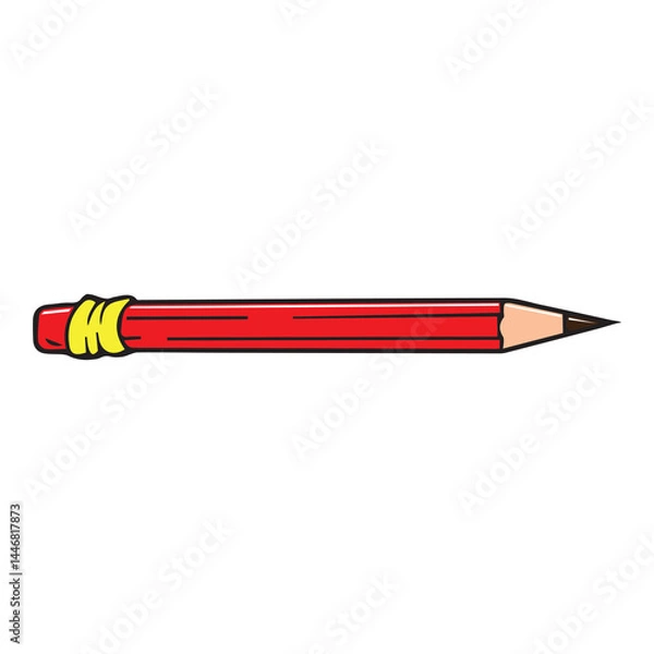 Obraz red pencil vector illustration