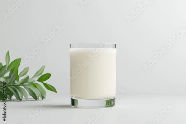 Fototapeta A glass of milk, simple and elegant